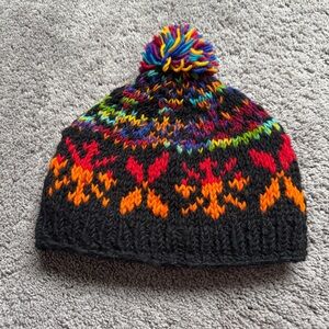 100% Wool Made in Nepal Beanie with Pom Pom